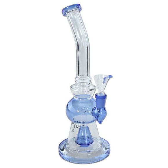 BONG BLACK LEAF BLU CON PERCOLATORE