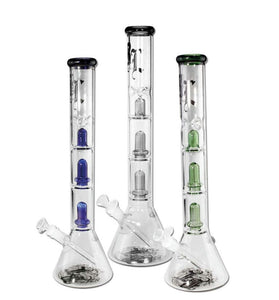 BONG TRIPLO PERCOLATORE UFO BLACK LEAF