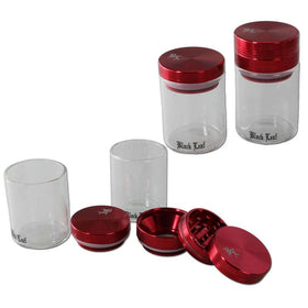 GRINDER 3 PARTI CON BARATTOLO BLACK LEAF