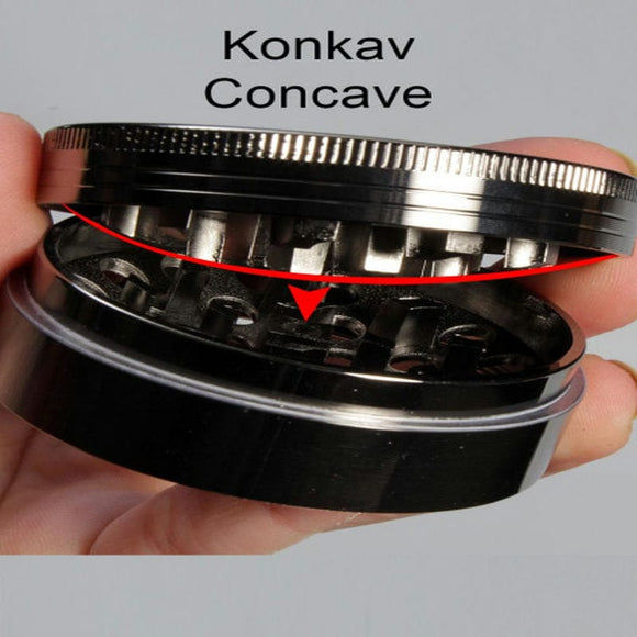 GRINDER LAMA CONCAVA ANODIZZATO NERO