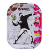 Vassoio in metallo 18x14 cm. G-Rollz Banksy Fiore