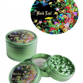 Grinder Pollinator alluminio black leaf funghetti
