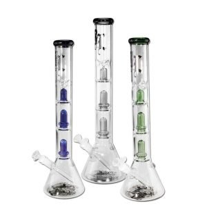 BONG TRIPLO PERCOLATORE UFO BLACK LEAF